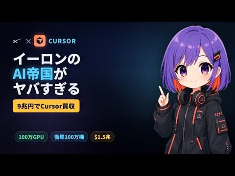 【9兆円買収】SpaceXがCursorを買った本当の理由｜イーロンのAI帝国がヤバすぎる